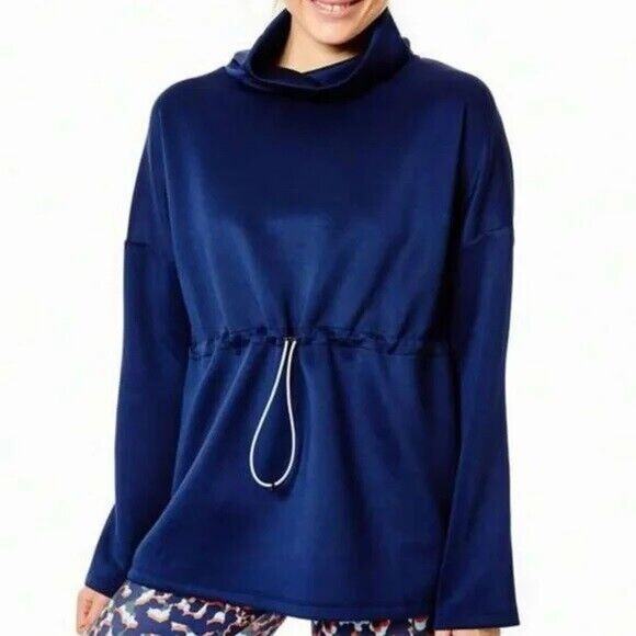 Addison Bay Sweatshirt Womens XS Blue Iverson Pullover NEW Drawcord Oversized - Picture 2 of 7